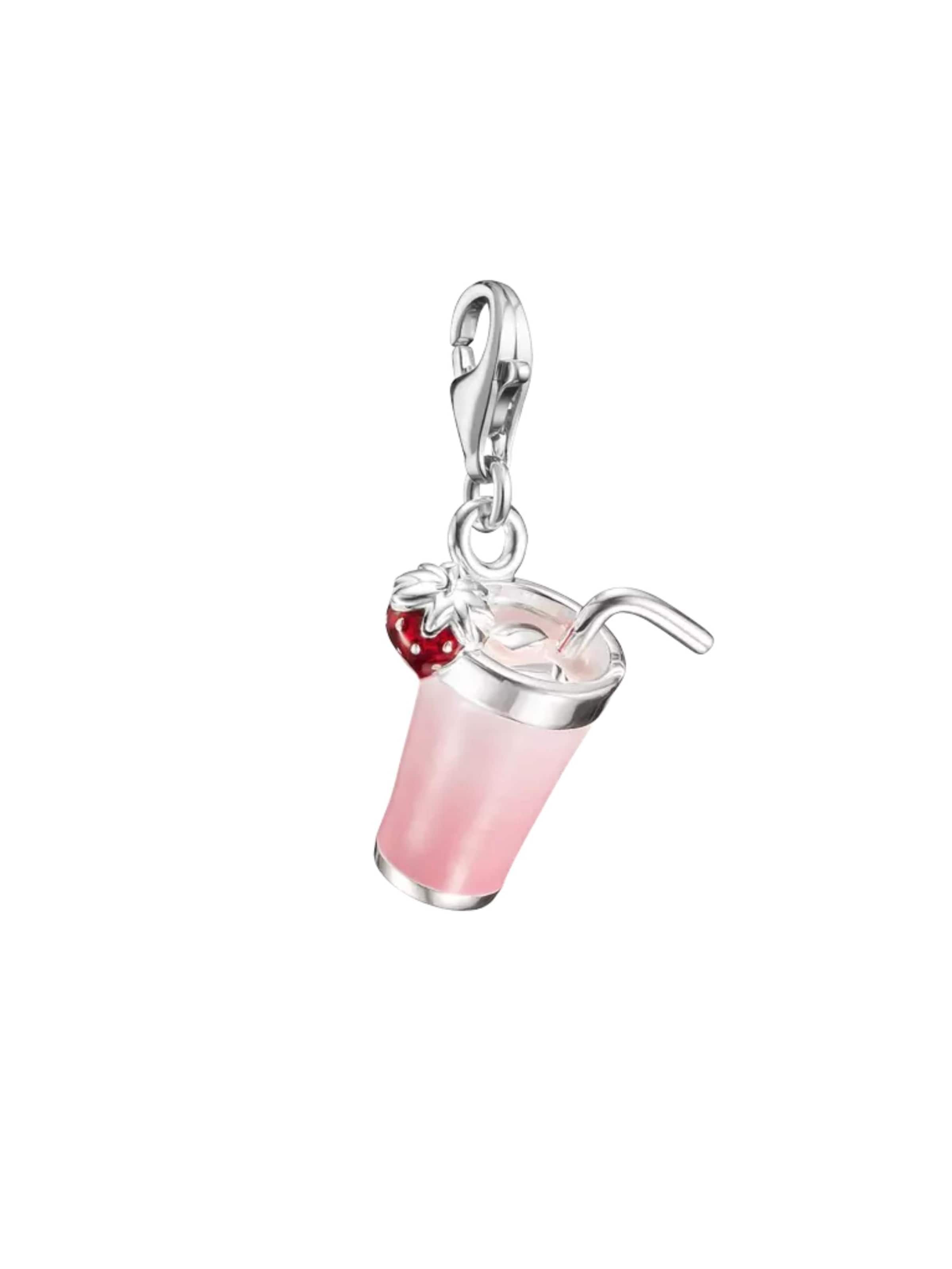 Thomas Sabo Anhänger 'Original Charm Pendant Pink Matcha'‌‌‌ in Pink: Vorderseite