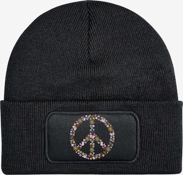 Youth Designz Mütze 'Peace' in Schwarz: Vorderseite