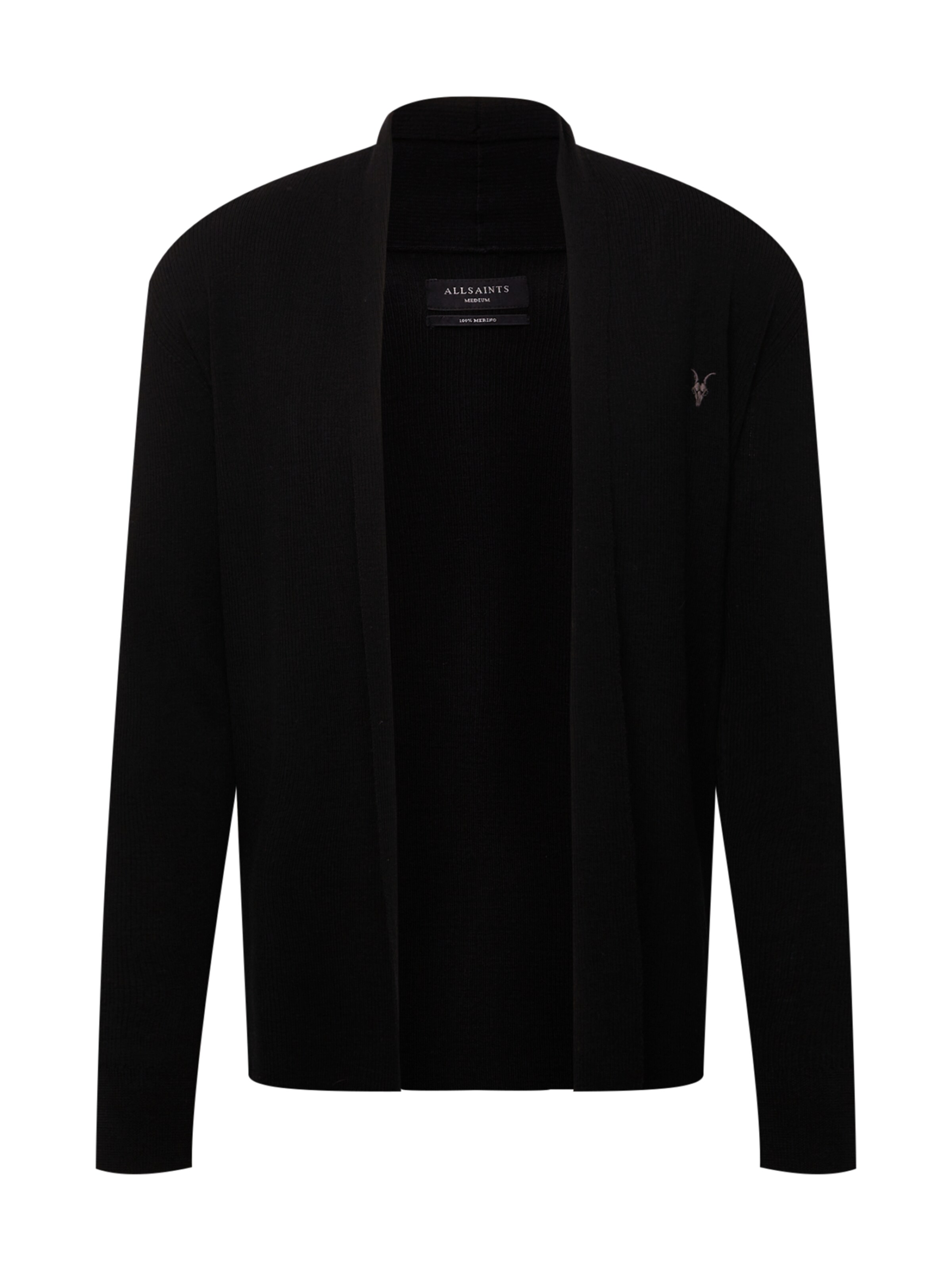 AllSaints Вязаная кофта в Черный: спереди