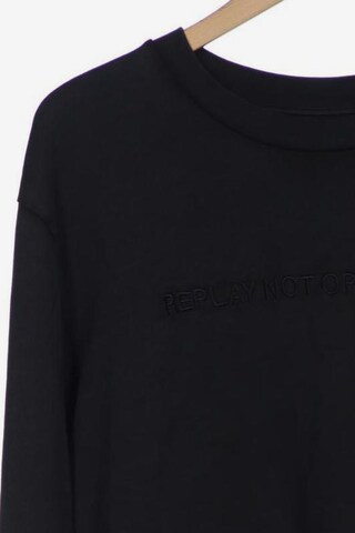 REPLAY Sweatshirt & Zip-Up Hoodie in XL in Black