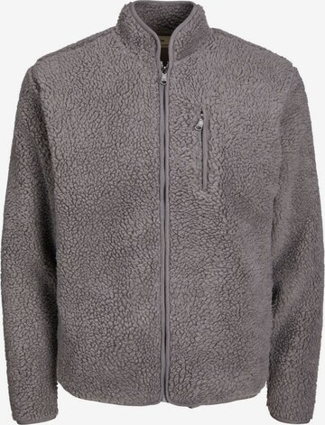 JACK & JONES Fleece Jacket in Grey: front