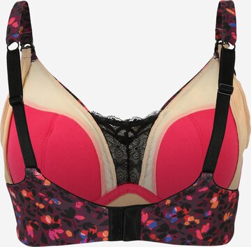 Cache Cœur T-shirt Bra in Purple