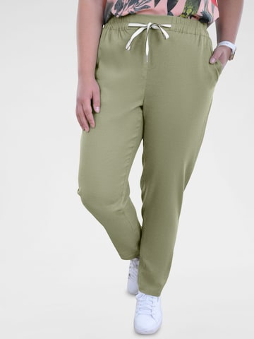 Navigazione Regular Modische Leinenhose Abby, atmungsaktiv in Grün: Vorderseite