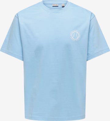 T-Shirt 'Fred Nadal Life' Only & Sons en bleu : devant
