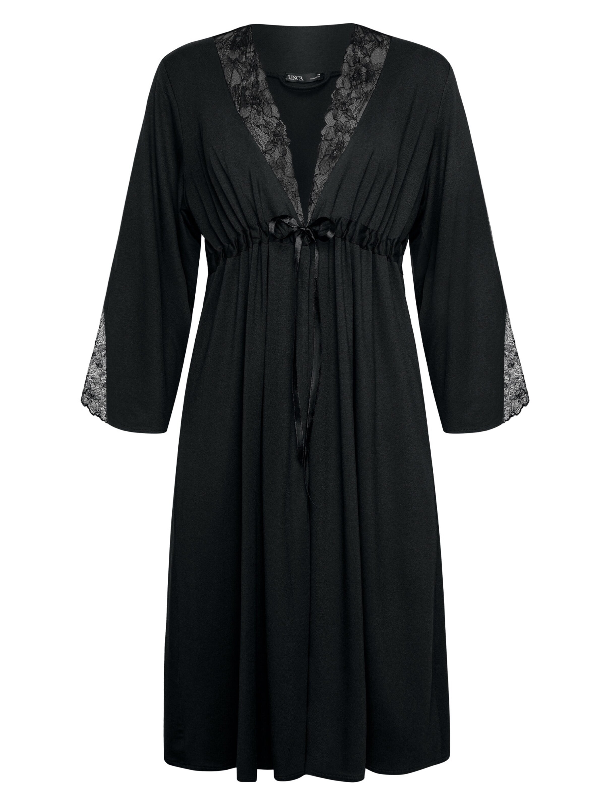 Lisca Dressing Gown 'Destiny' in Black: front