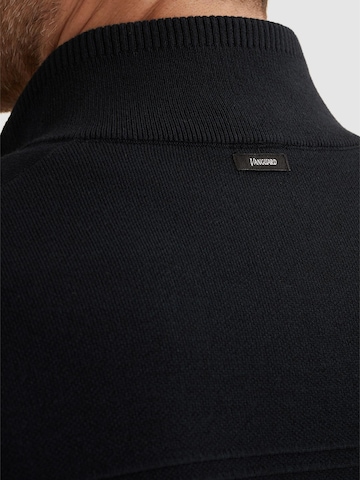 VANGUARD Tröja 'Cardigan in cotton/modal with zipper closure' i blå