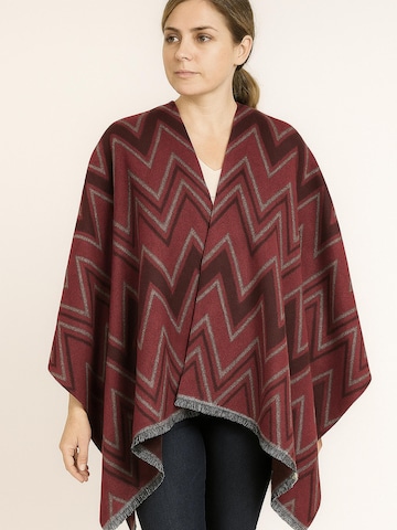 COLLEZIONE ALESSANDRO Cape 'Marcia' in Red: front
