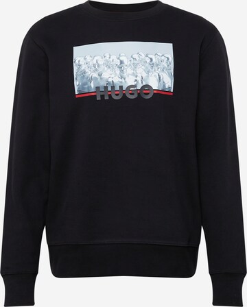 HUGO Sweatshirt 'Deynolds' in Black: front