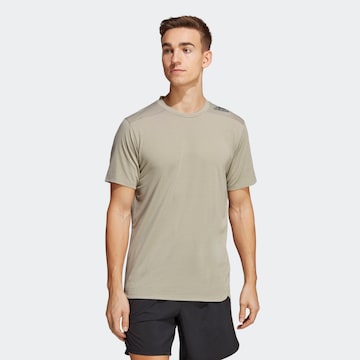 ADIDAS SPORTSWEAR Performance Shirt 'Designed For Training' in Beige: front