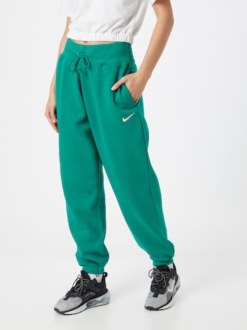 Nike Sportswear Tapered Pants 'Phoenix Fleece' in Green: front