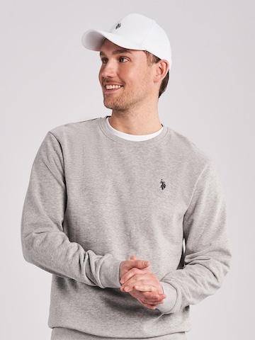 U.S. POLO ASSN. Sweatshirt 'Hugo' i grå: forside