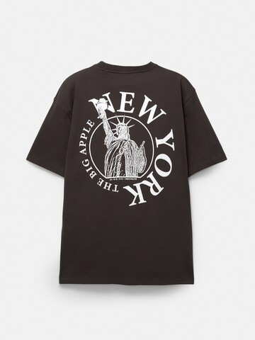 Pull&Bear Bluser & t-shirts 'CAMISETA MC CITY MC NEW YORK' i sort