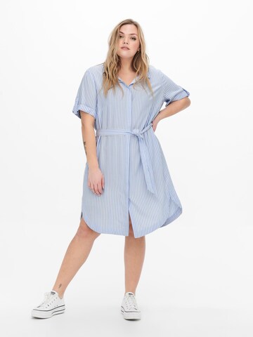 ONLY Carmakoma Shirt Dress 'New Blue' in Blue