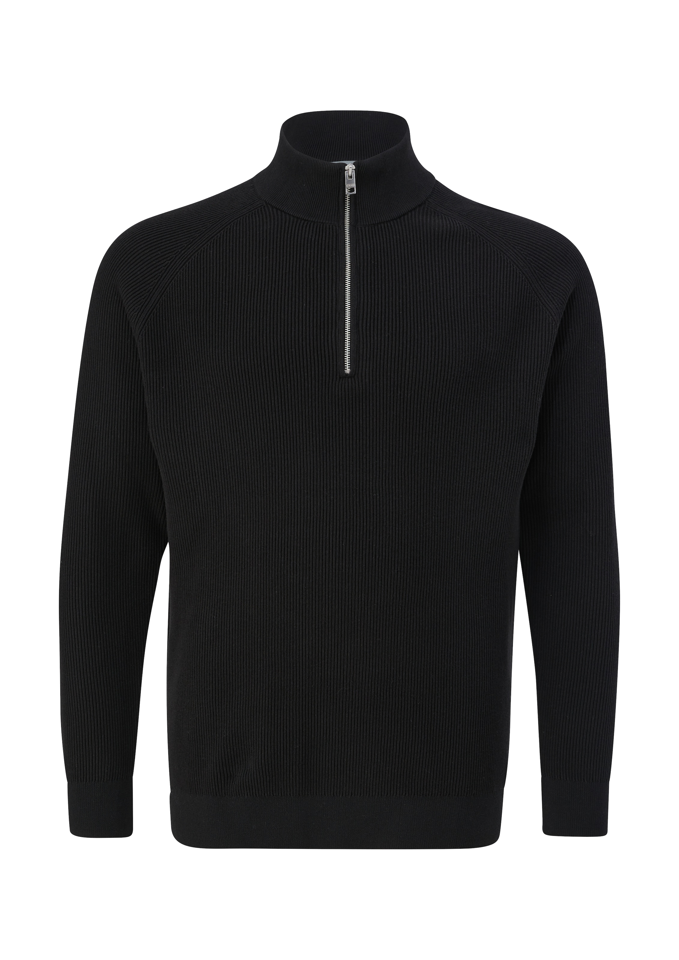 s.Oliver Men Big Sizes Pullover in Schwarz: Vorderseite