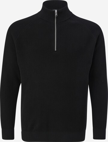 s.Oliver Men Big Sizes Sweater in Black: front