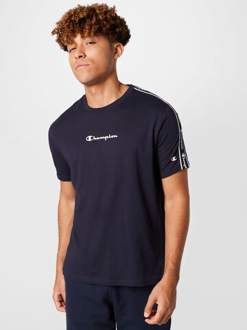 Champion Authentic Athletic Apparel T-Shirt in Blau: Vorderseite