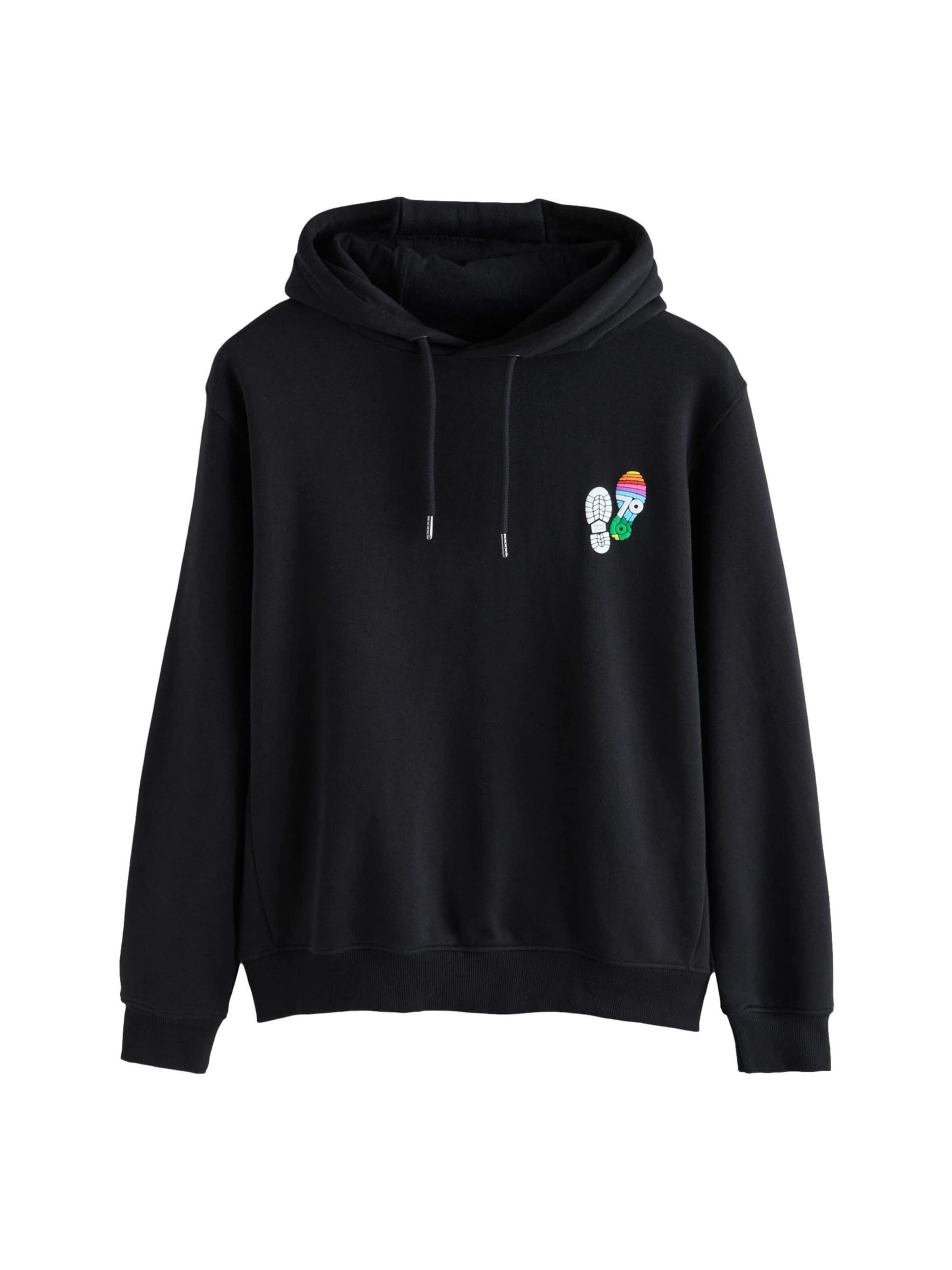 Next Sweatshirt 'The Duke Of Edinburghs Award Sun Mountain' in Zwart: voorkant