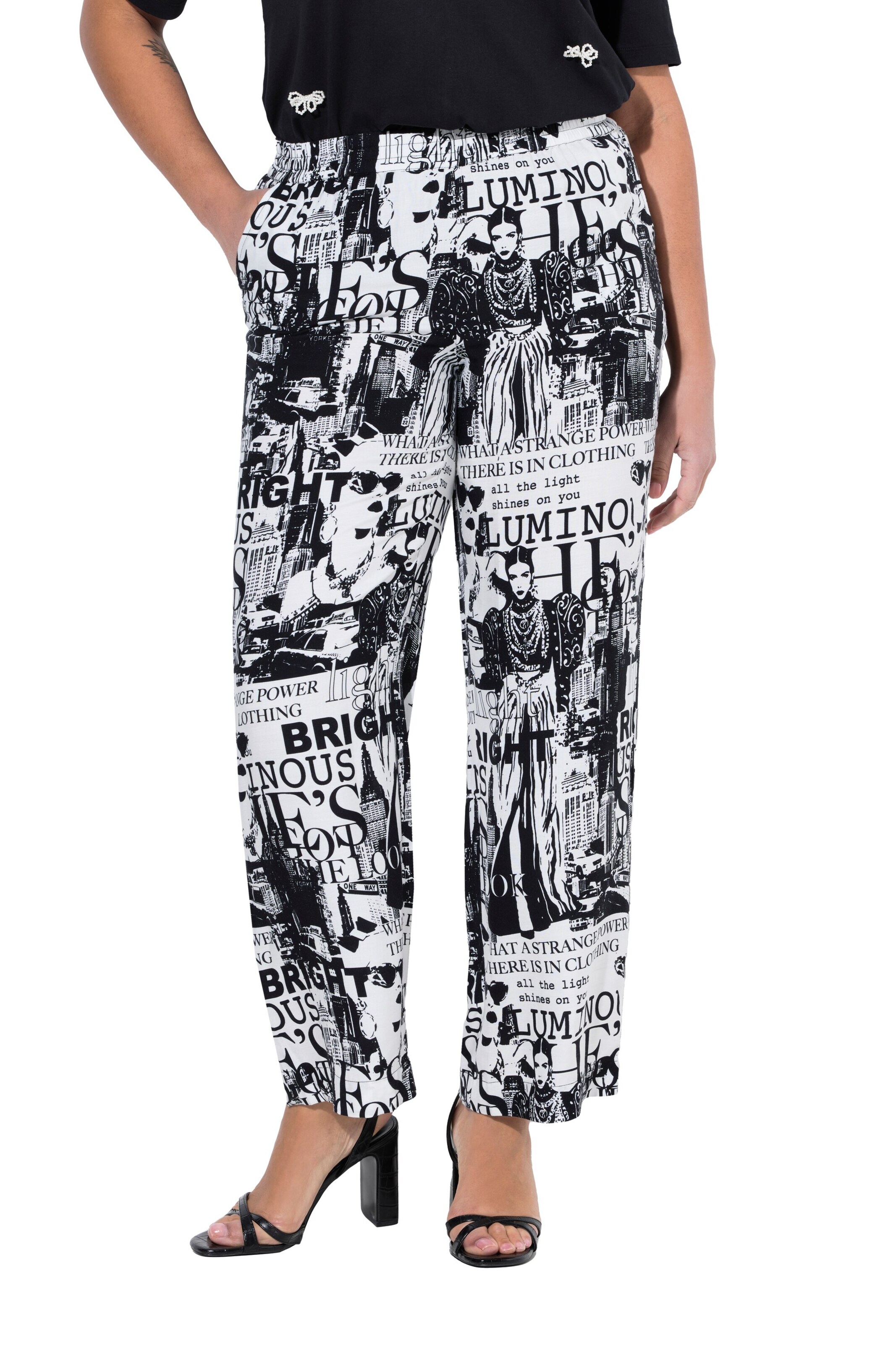 MIAMODA Loosefit Hose in Schwarz: Vorderseite