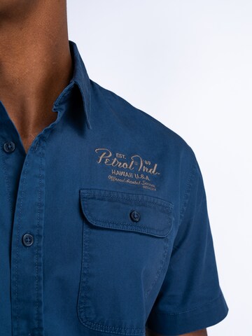 Petrol Industries Regular Fit Hemd in Blau