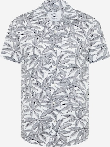 Kronstadt Button Up Shirt 'Cuba Exotic' in Blue: front