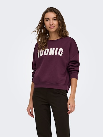 ONLY Sweatshirt 'ONLSweat' in Rood: voorkant