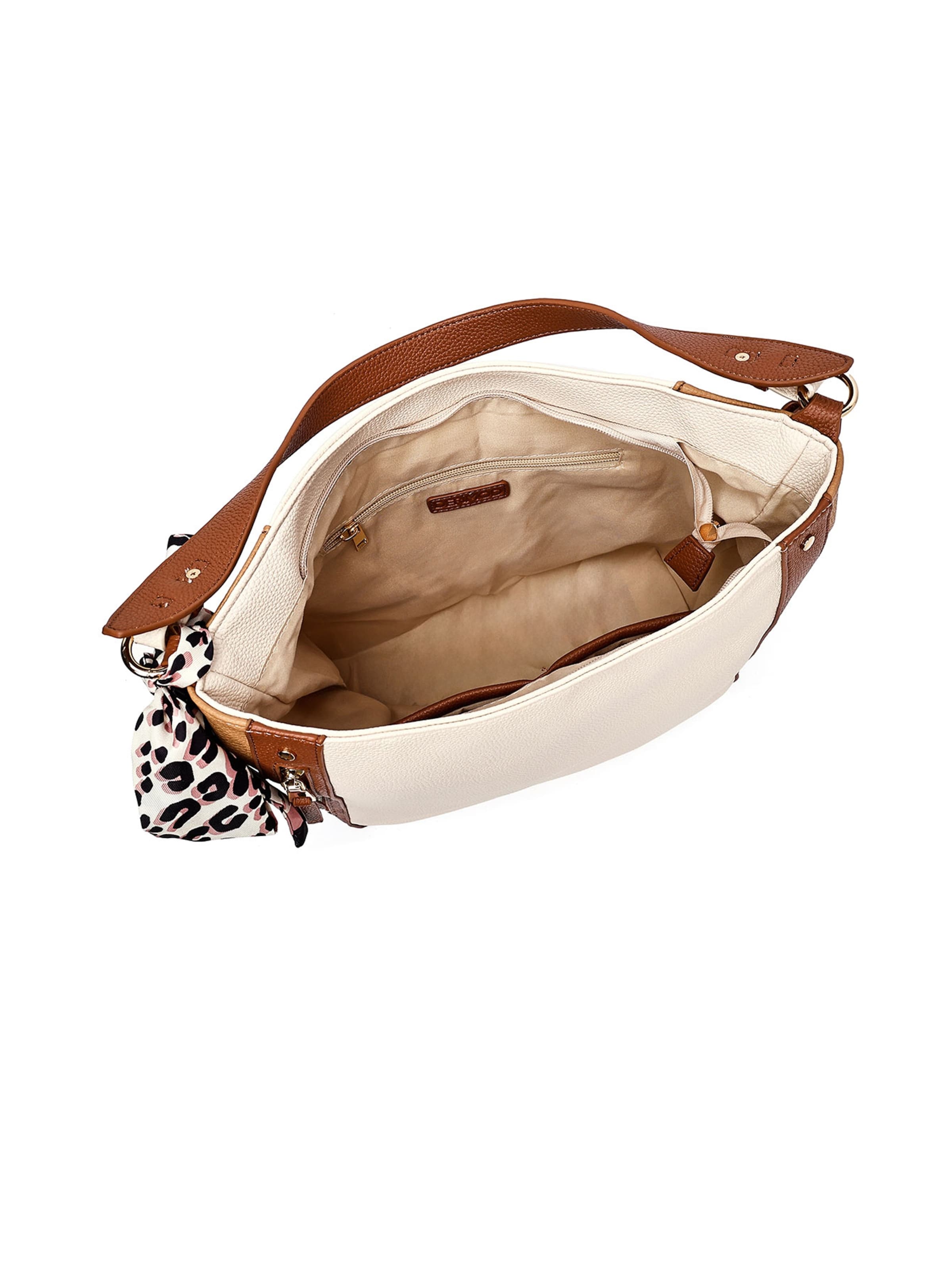 Derimod Schultertasche in Beige