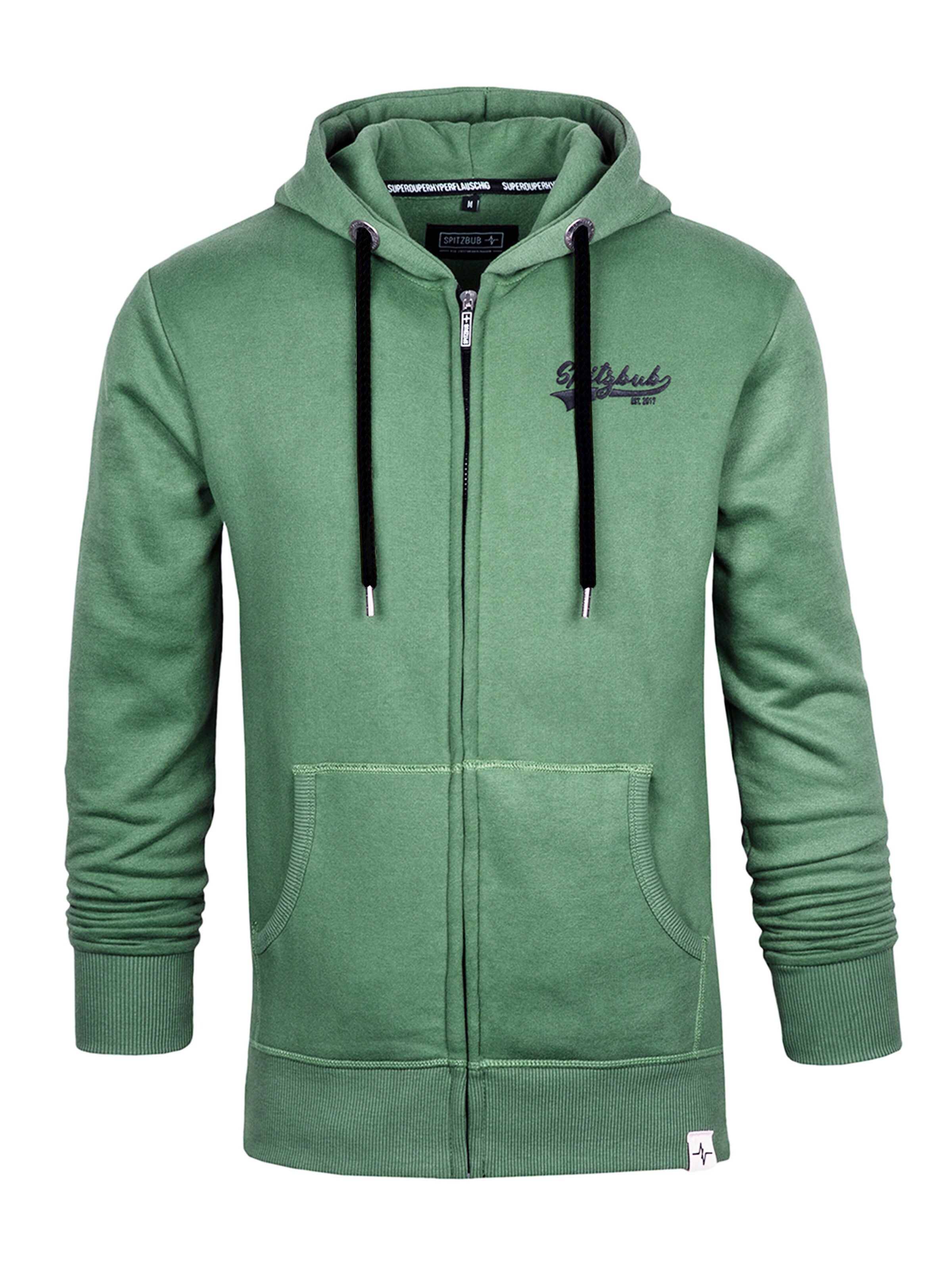 SPITZBUB Sweatshirt ' Norman ' in Groen: voorkant