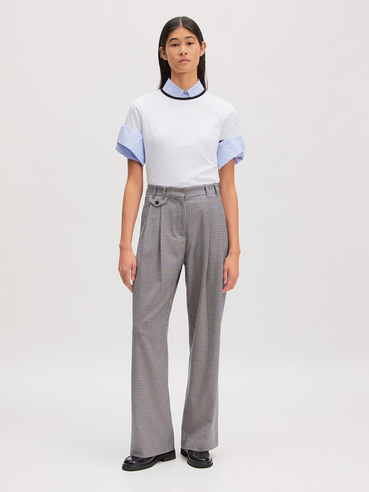 EDITED Pantaloni con pieghe 'Tima' grigio