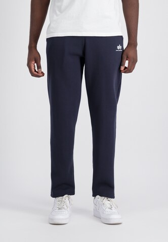 ALPHA INDUSTRIES Slim fit Trousers in Blue: front