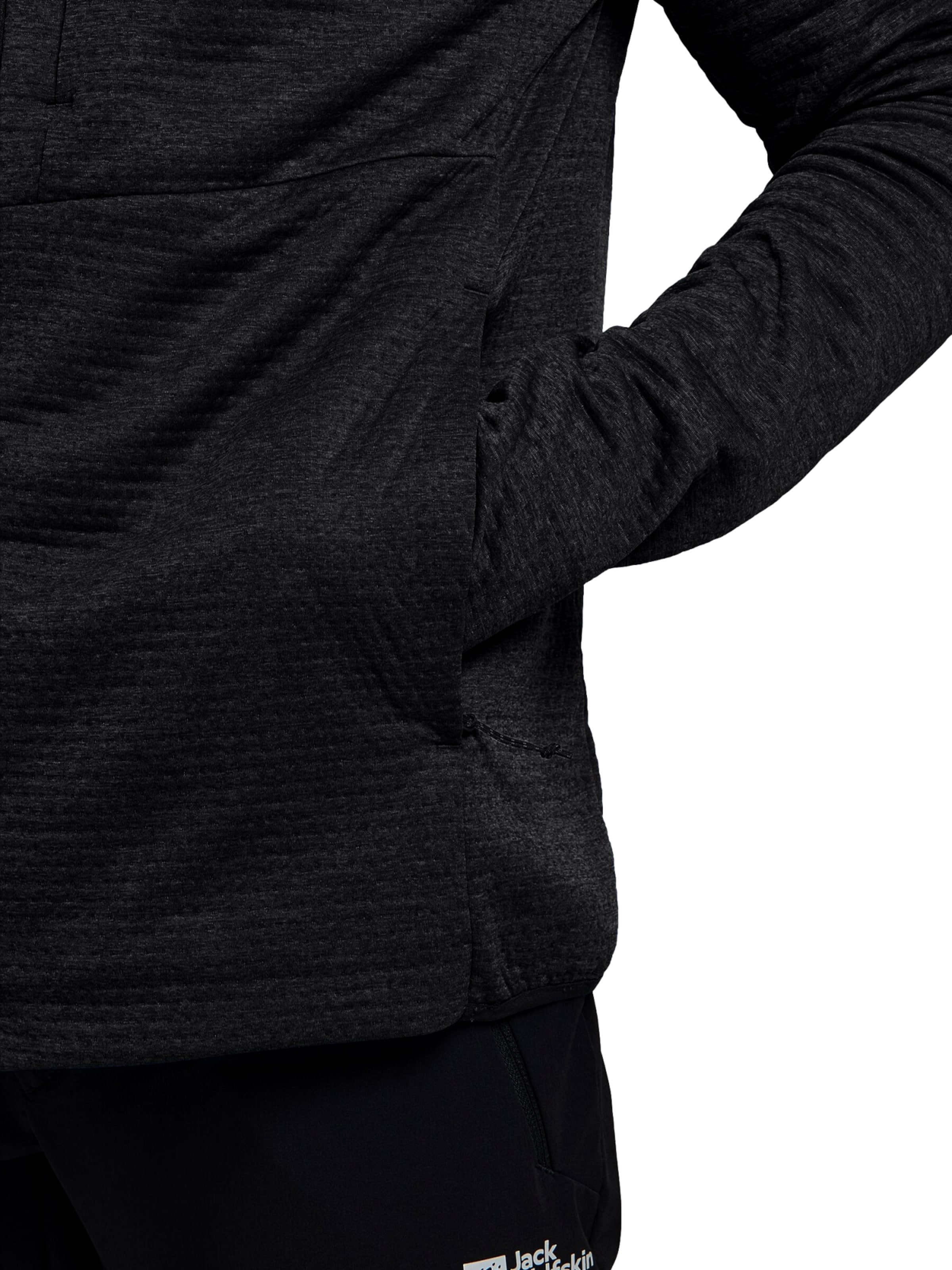 Veste en polaire fonctionnelle 'TAIGA FZ M' JACK WOLFSKIN en noir