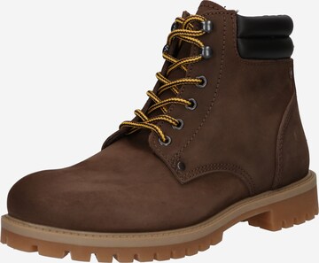 JACK & JONES Veterboots 'JFWStoke' in Bruin: voorkant