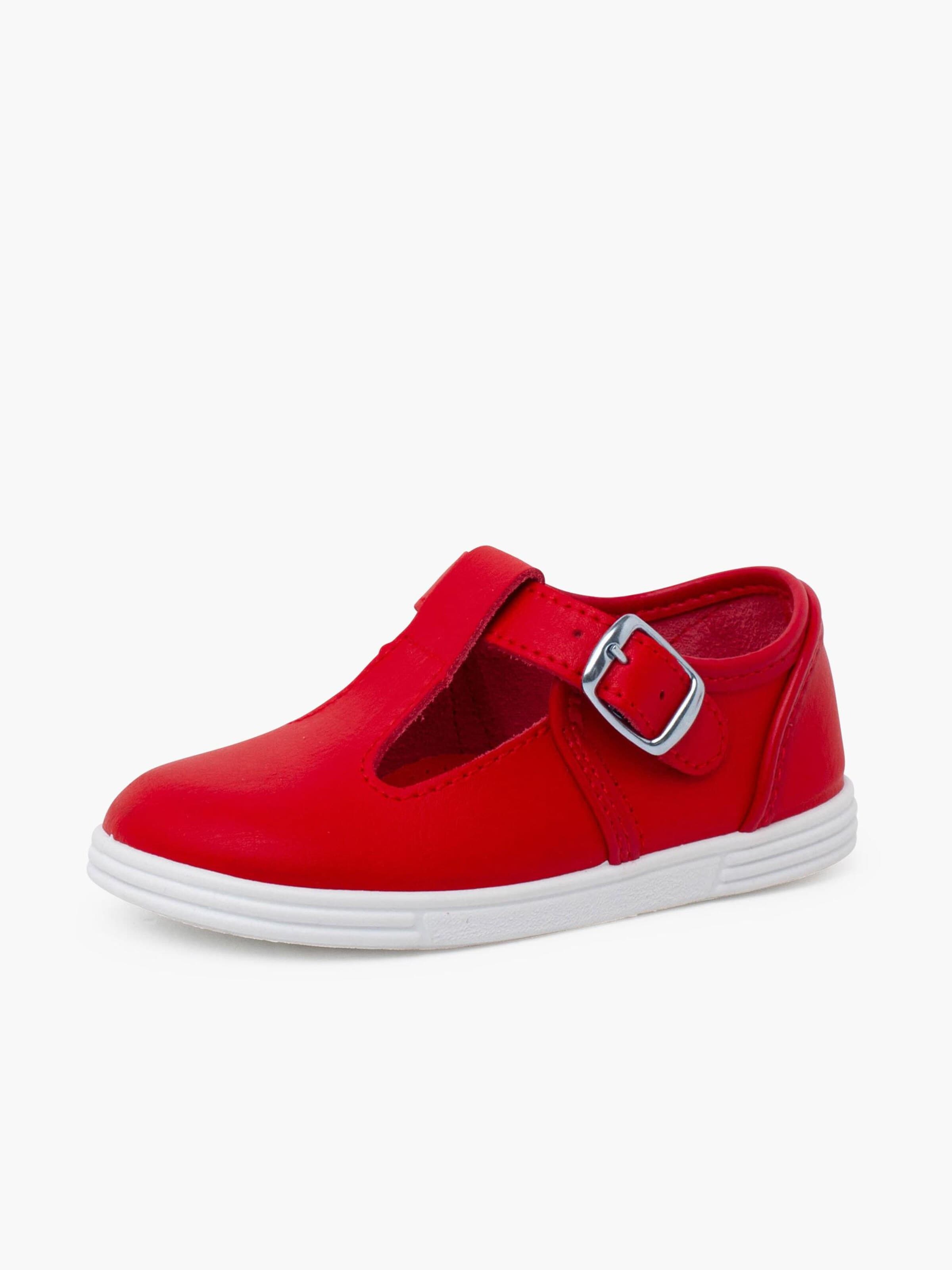 Pisamonas - Zapatos primeros pasos en rojo: frente