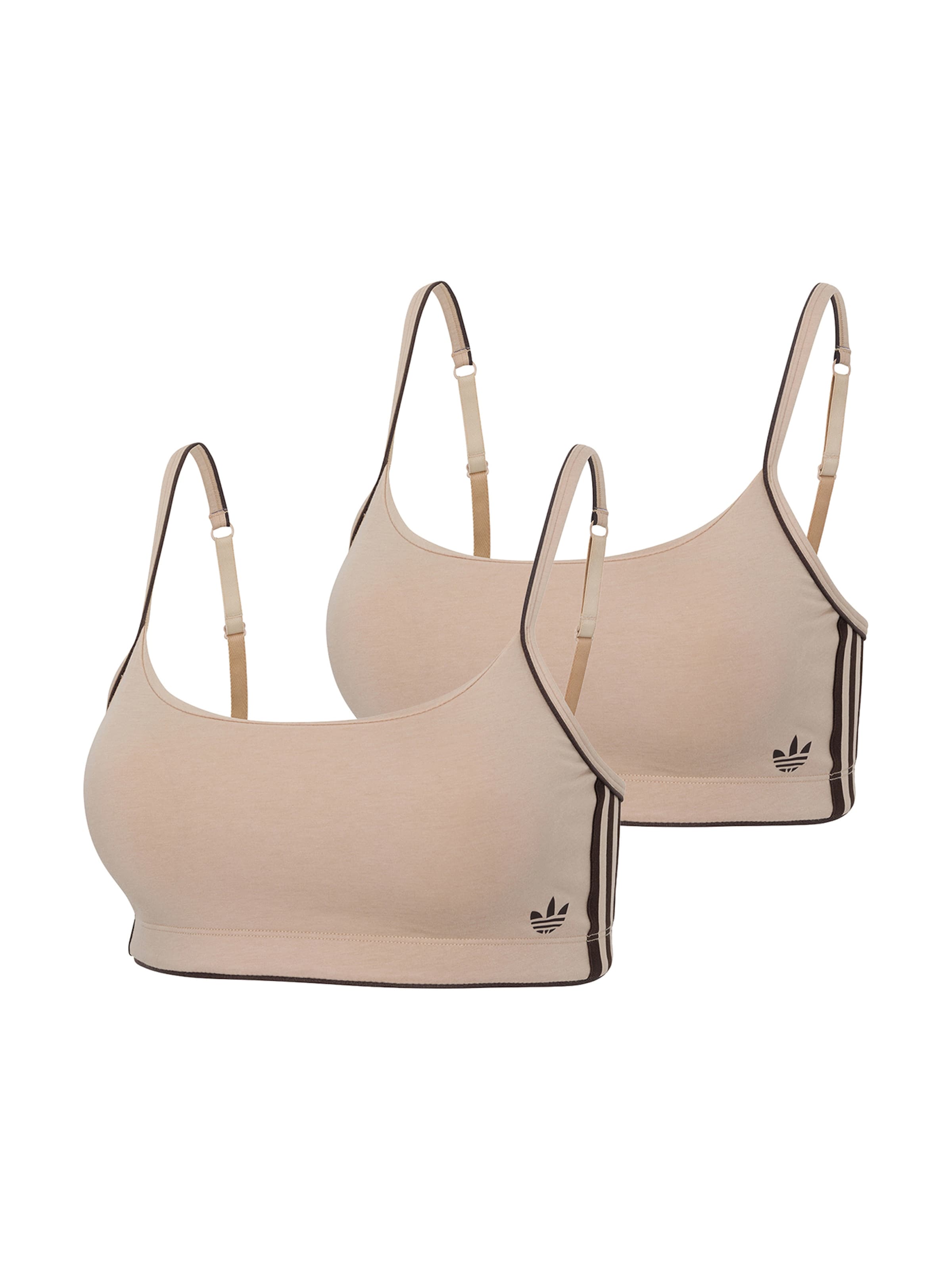 Bustier Soutien-gorge ' Adicolor Comfort Flex ' ADIDAS ORIGINALS en beige : devant