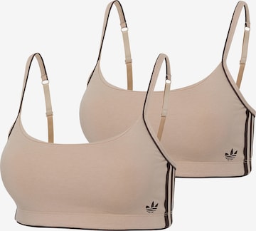 Bustier Soutien-gorge ' Adicolor Comfort Flex ' ADIDAS ORIGINALS en beige : devant