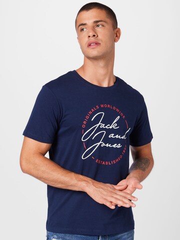 JACK & JONES T-Shirt 'JERRYS' in Blau: predná strana