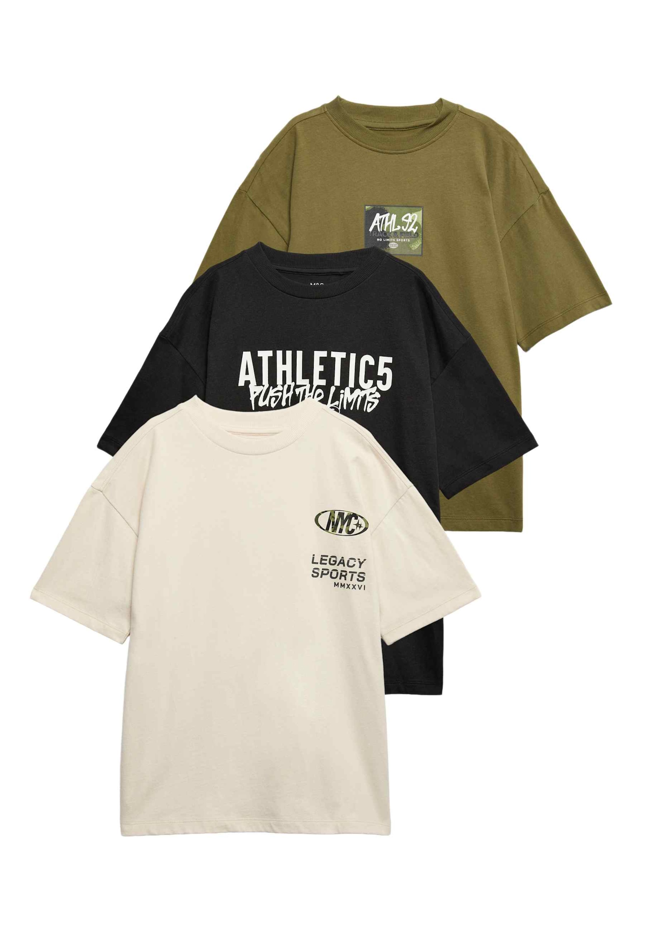Maglietta in 116-122 Marks & Spencer di colore beige / verde / nero, Visualizzazione prodotti