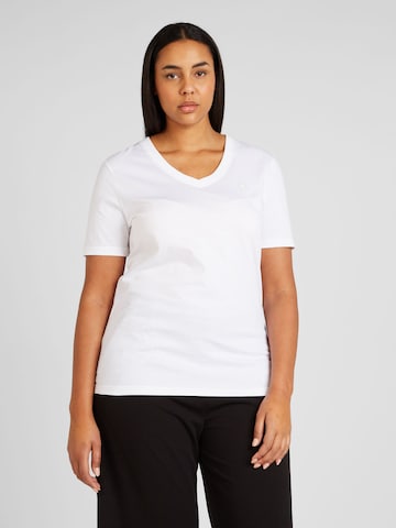 balta Calvin Klein Jeans Curve Marškinėliai: priekis