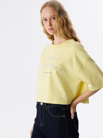 Twist Oversized shirt in Geel