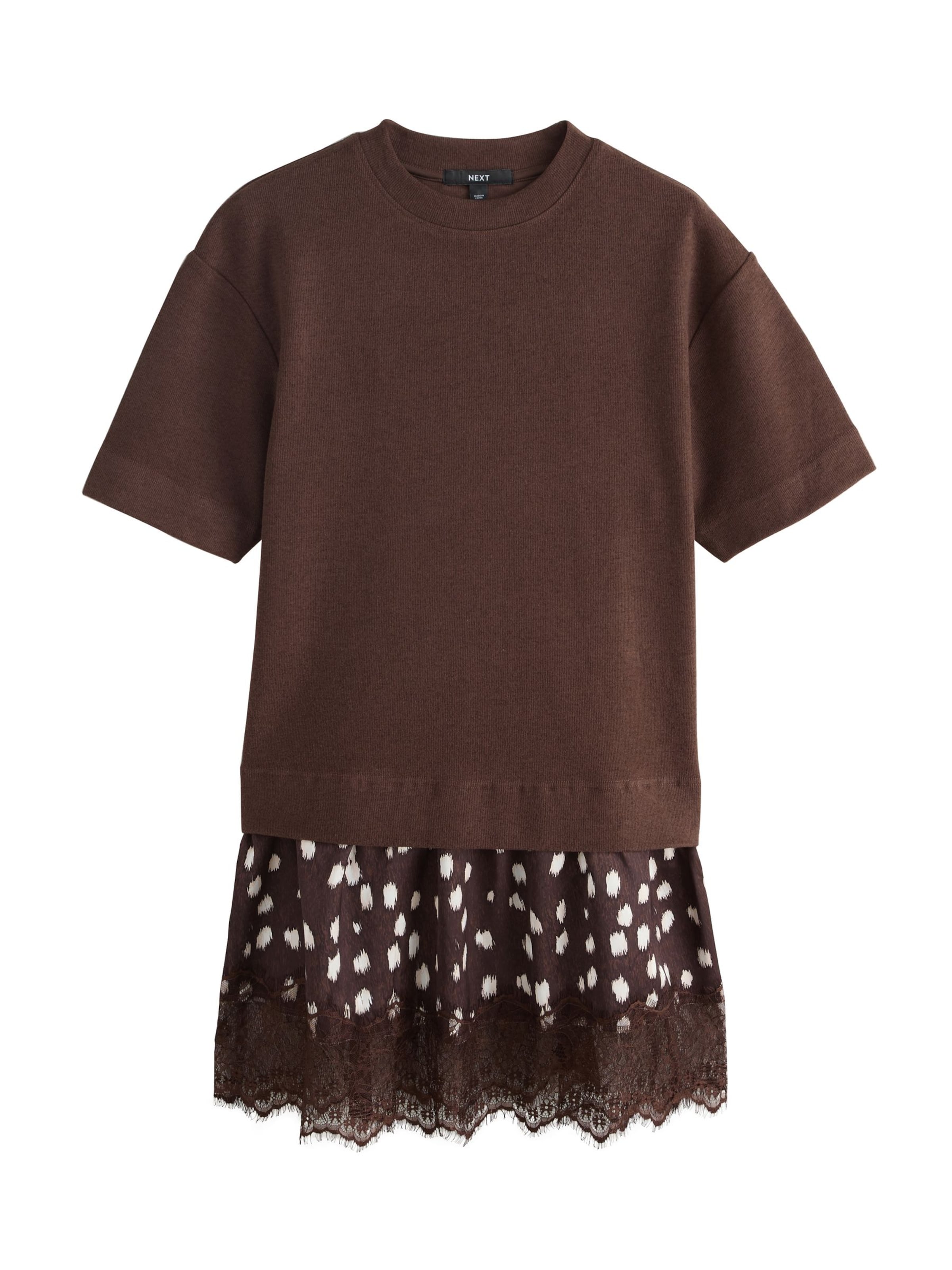 Robes en maille Next en marron : devant