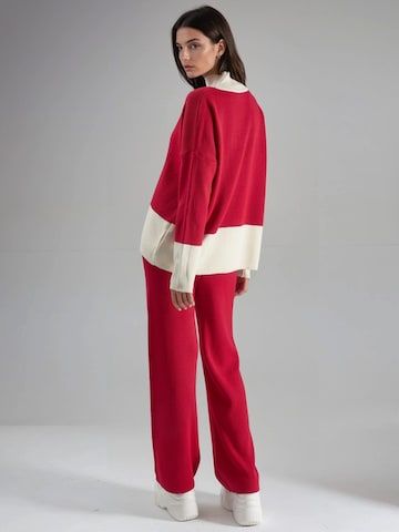 Pantalons de tailleur My fashion en rouge