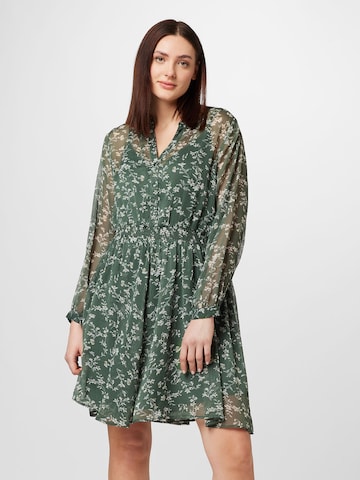 ABOUT YOU Curvy Košilové šaty 'Linda' – zelená: přední strana