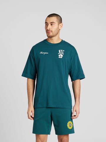 T-Shirt Champion Authentic Athletic Apparel en vert : devant