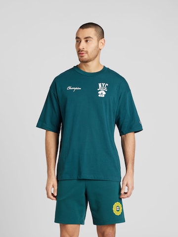 Champion Authentic Athletic Apparel - Camisa em verde: frente