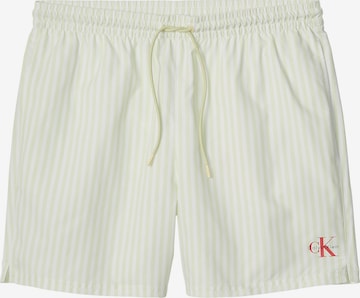 Shorts de bain Calvin Klein Swimwear en beige : devant