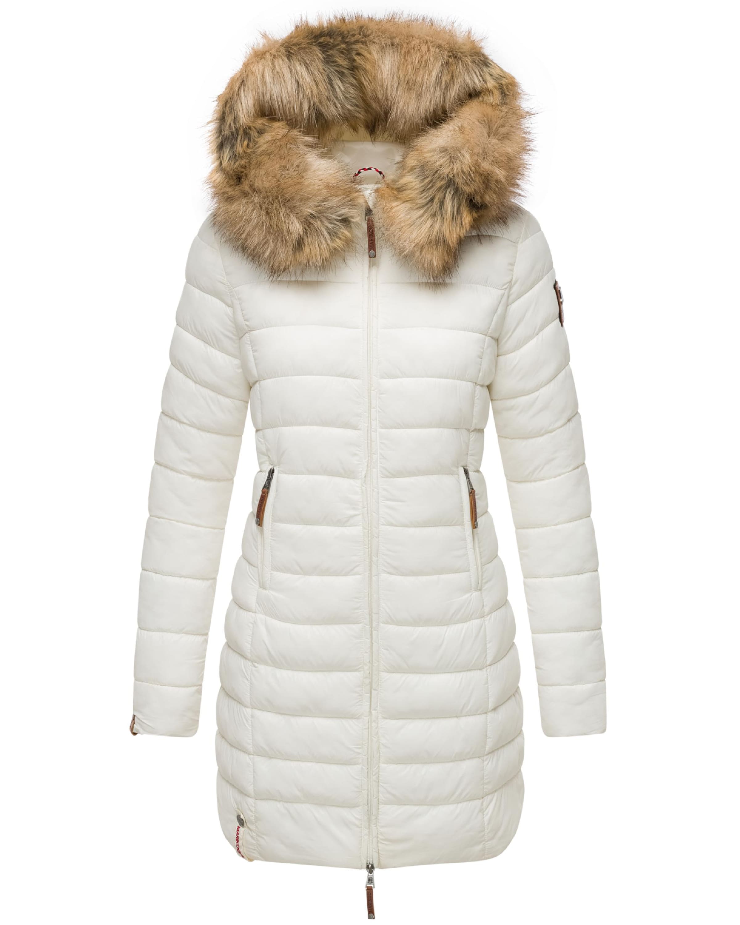 MARIKOO - Abrigo de invierno 'Rose' en blanco: frente