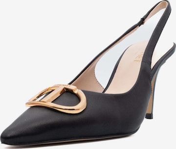 Twin Set Slingback Pumps in Black: front