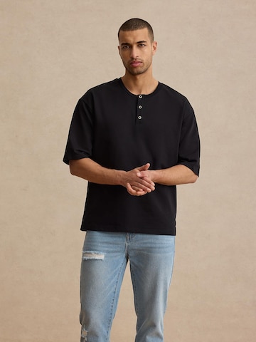 DAN FOX APPAREL Shirt 'Jean' in Zwart: voorkant