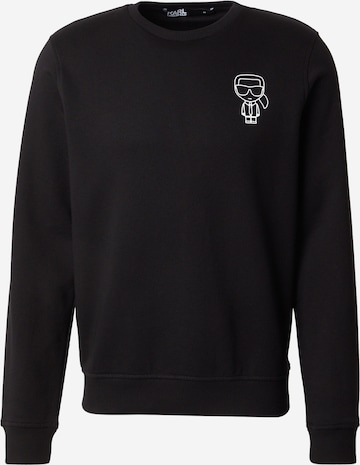 juoda Karl Lagerfeld Megztinis be užsegimo: priekis