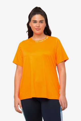 T-shirt fonctionnel Ulla Popken en orange : devant