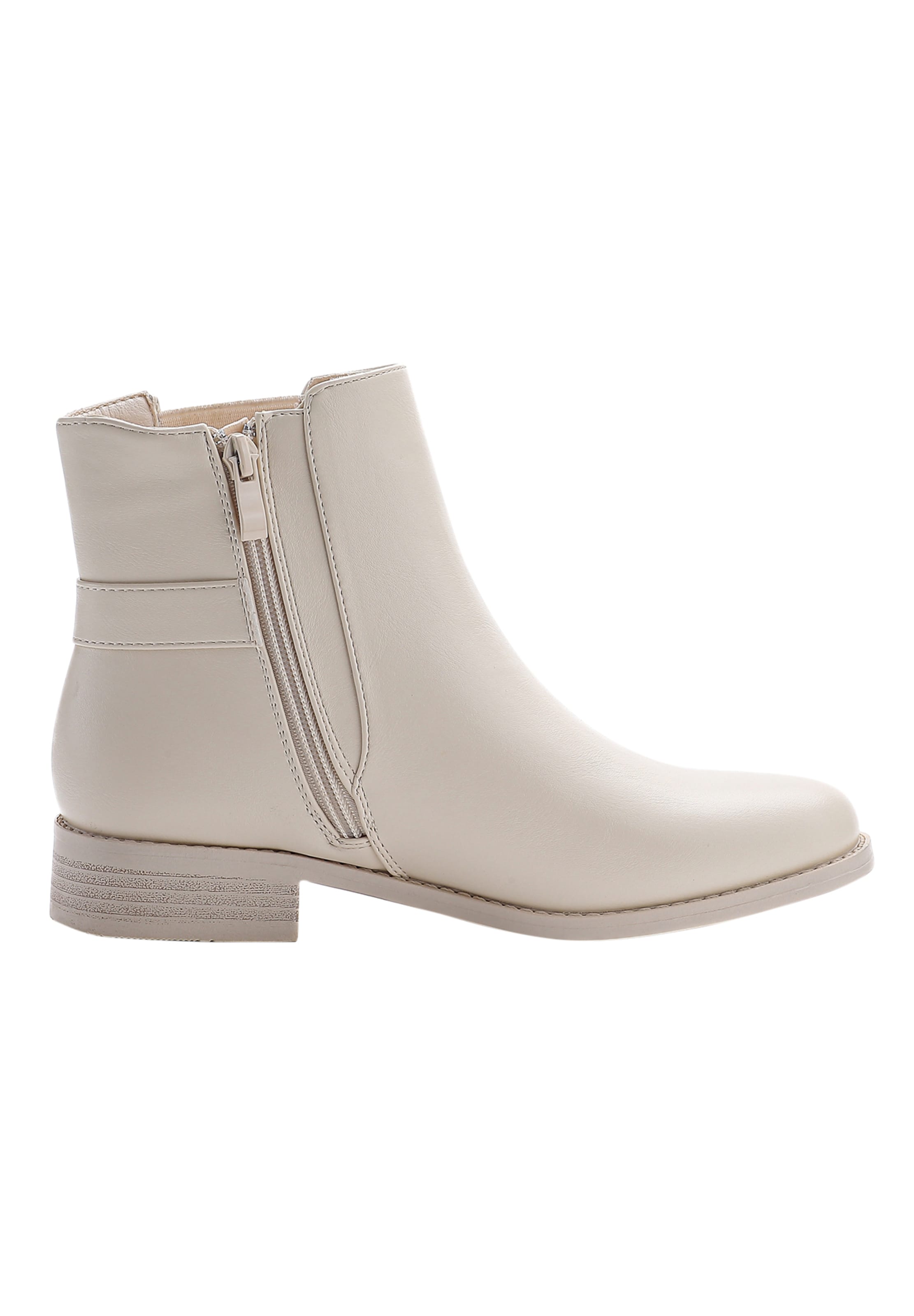 Elara Chelsea Boots i beige